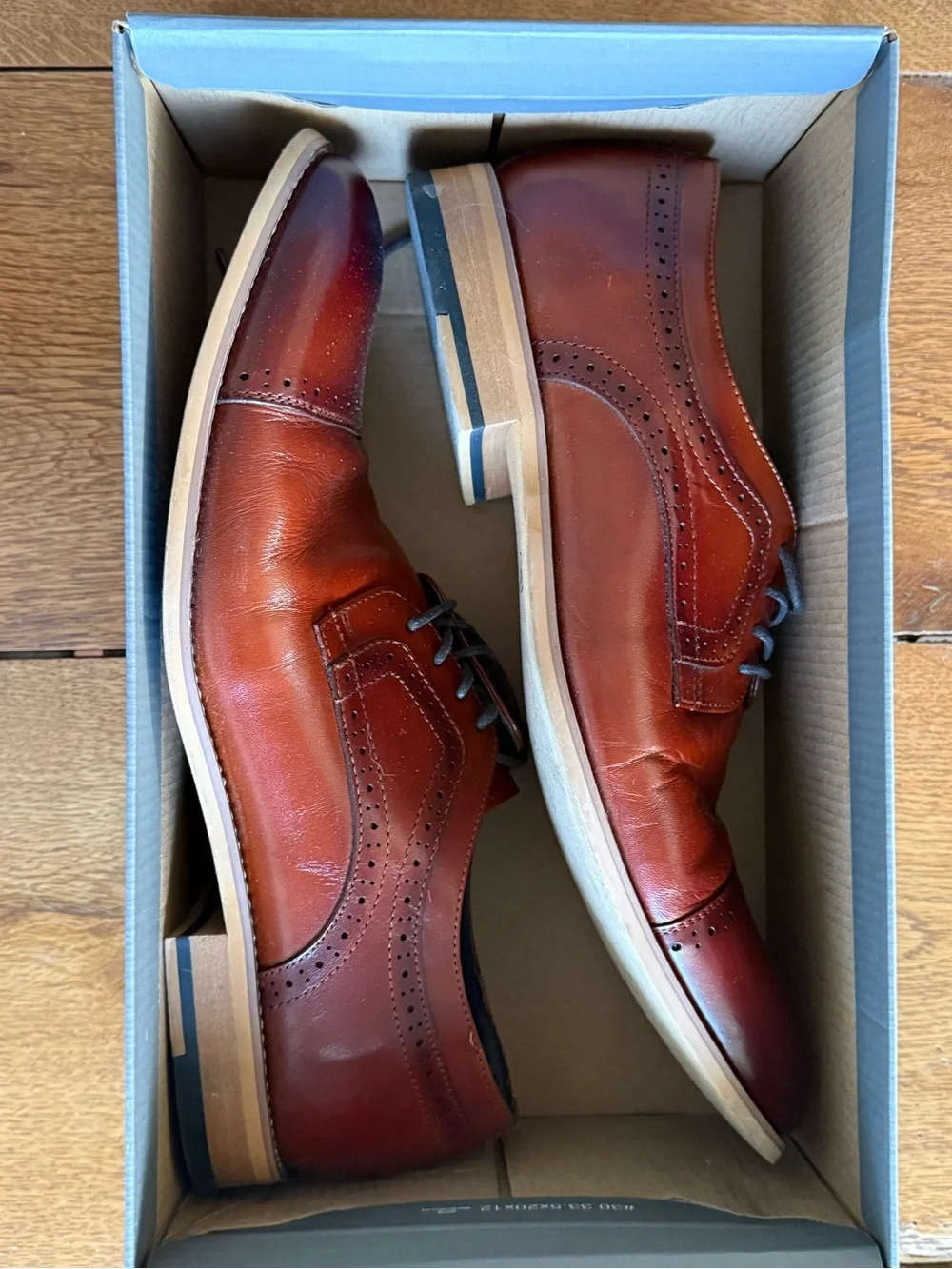 Stacy Adams Men's Cap-Toe Oxfords in Chestnut Brown